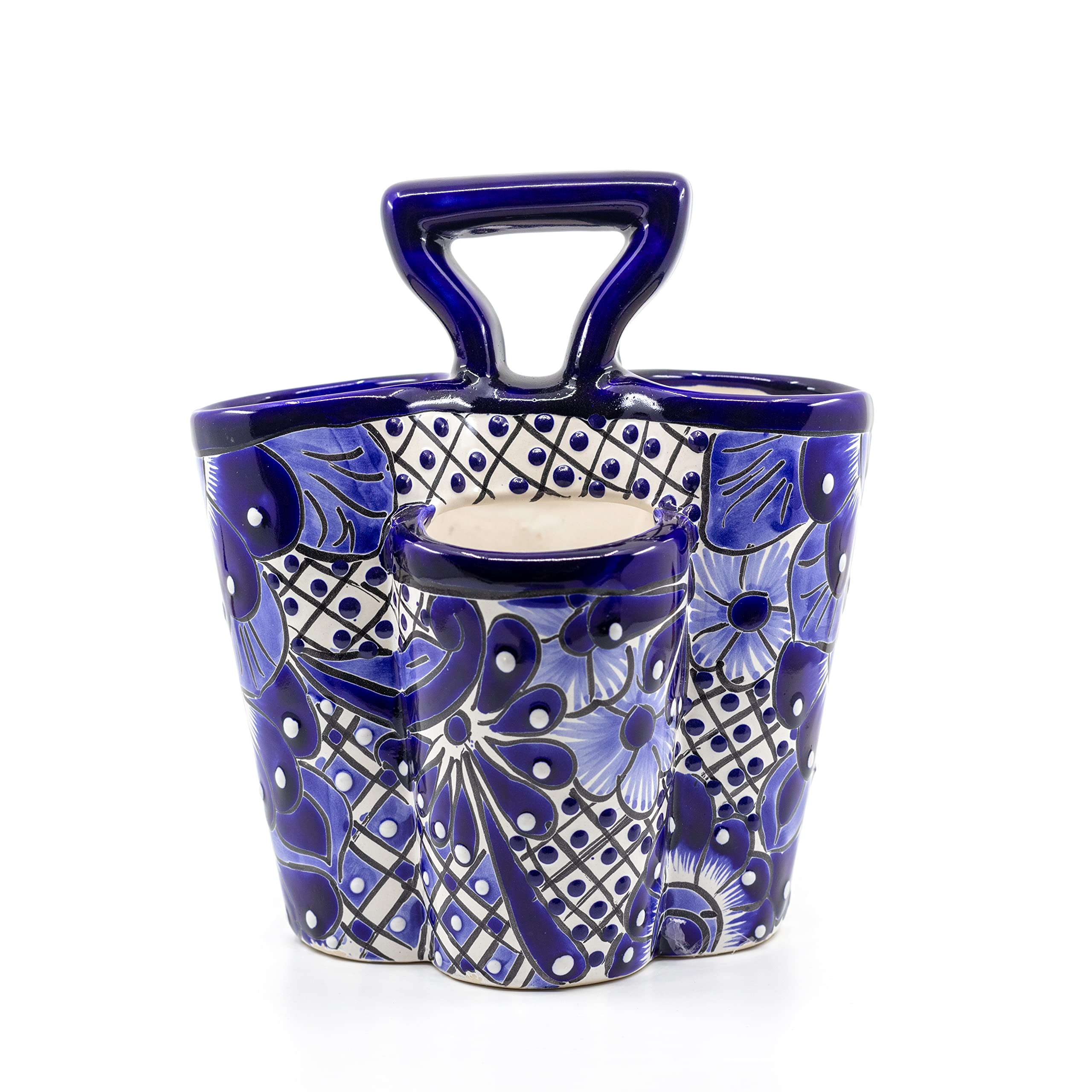 Buy Blue and White Ceramic Large Utensil Holder Kitchen Organizer