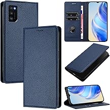 DENDICO Case for Samsung Galaxy A41, RFID Blocking Wallet Flip Case, PU Leather Cover for Samsung A41, Dark Blue