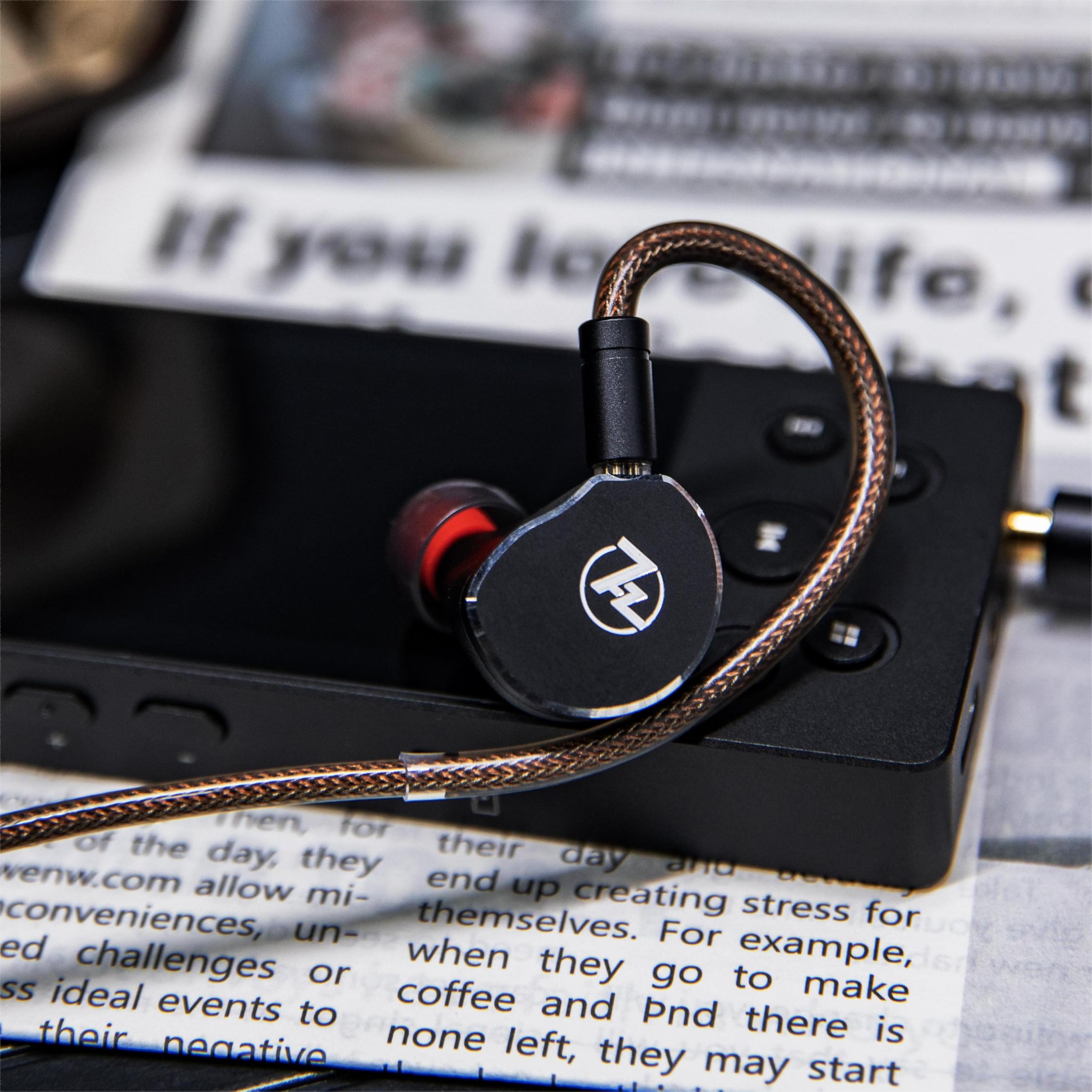 LINSOUL 7Hz x Crinacle: Diablo/Divine In-Ear-Monitore,14,5 mm planarer magnetischer Treiber IEM,HiFi-Ohrhörer mit abnehmbarem 2pin Einkristall-Kupferkabel, Kopfhörer für Audiophile(Schwarz,Diablo)