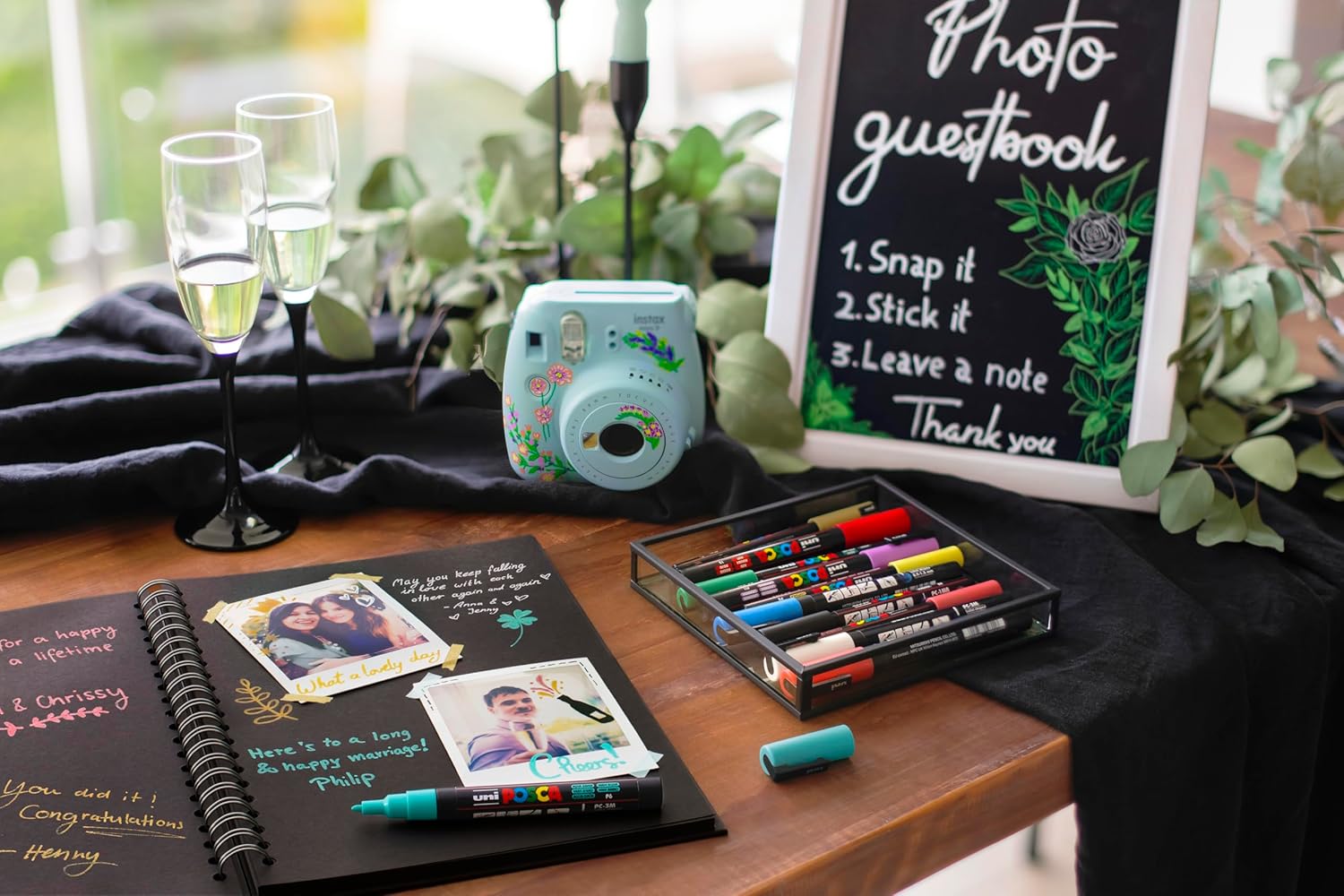 Posca Uni-Ball 181752 Marker Set of 8 PC-1MR Acrylic Pens Permanent Marker 0.7mm Round Tip