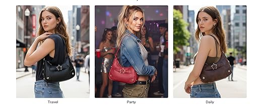 YIKOEE Shoulder Bag Y2k Purse: 90s Mini Underarm Bag - Cute Small