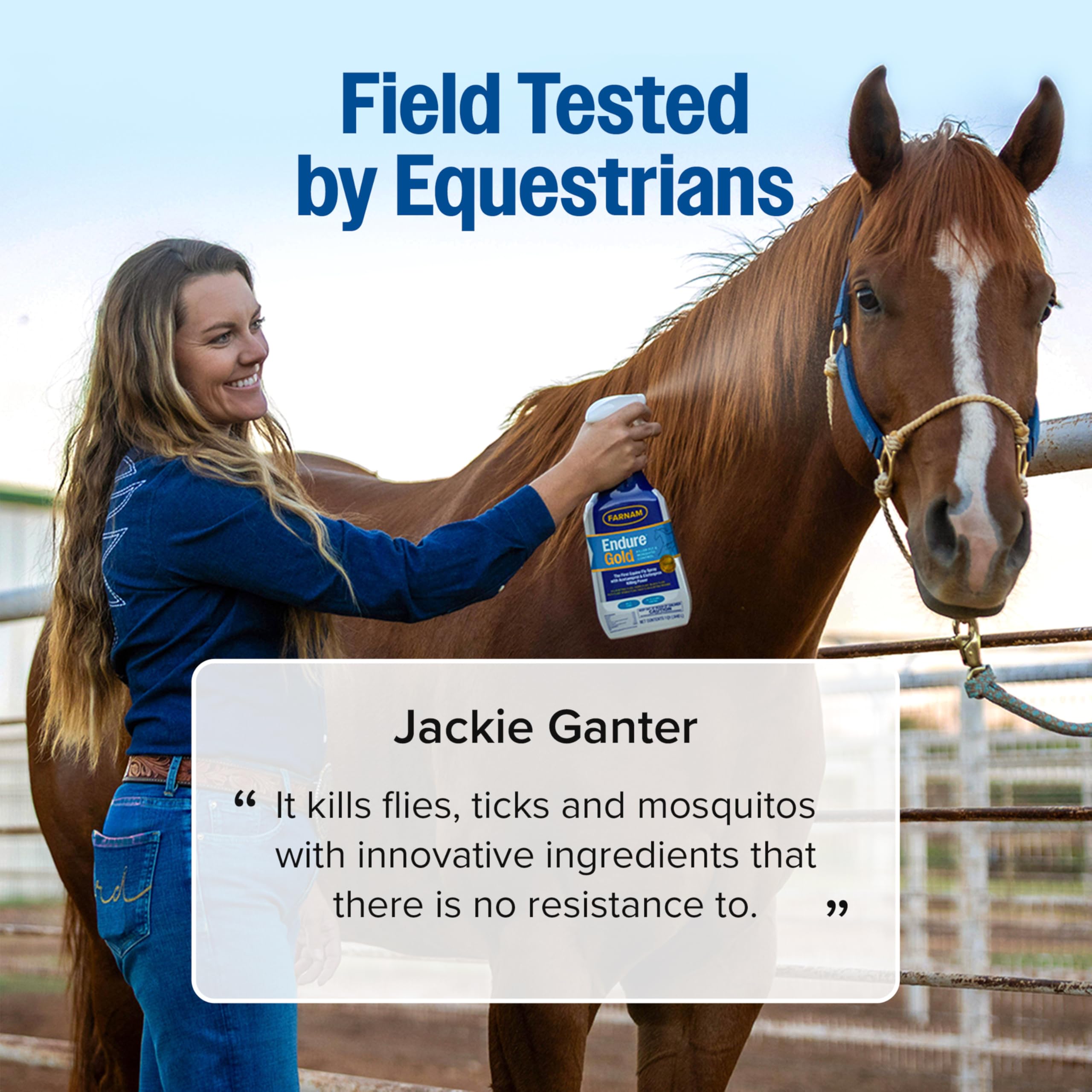 Farnam Endure Gold Killer Fly Spray for Horses, Powered by Acetamiprid & Etofenprox, Kills Biting Flies Fast and Protects Up to 14 Days, 32 oz - image 5