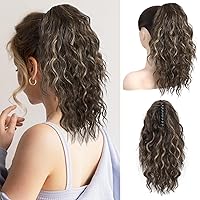 Vista 18 de REECHO Extensión de cola de caballo, extensión de cola de caballo de 18 pulgadas con clip de garra para mujer, extensiones de cabello largo, rizado