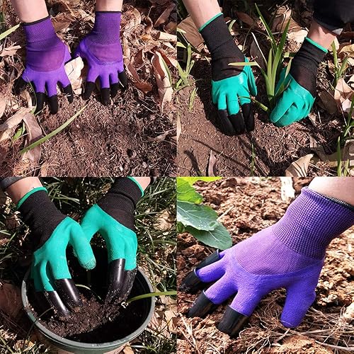 Miniatura 5 de DCCPAA Guantes de Jardín con Garras, Guantes de Jardinería con Garras para Escabar, Plantar, Desmalezar, Sembrar - Impermeables para Hombres y