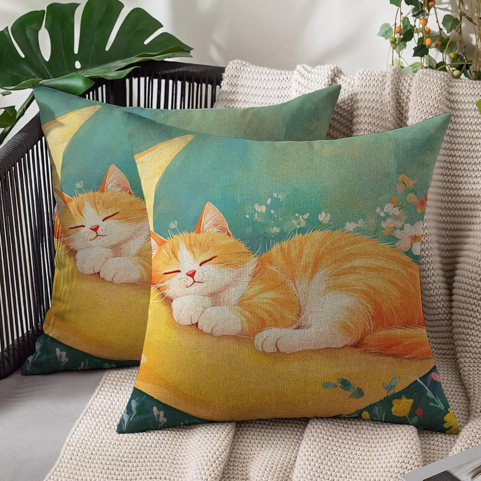 Housse de coussin 50x50 imperméable pour protéger vos coussins des taches de chat