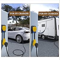Vista 2 de Cable adaptador de cargador NEMA 14-30P a 14-50R EV, secadora de 30 amperios a 50 AMP EV/RV adaptador de conversión para carga Leave 2, compatible