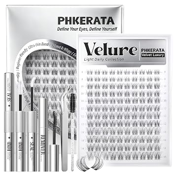 Velure Lash Clusters Kit Natural Cluster Eyelash Extensions Kit Wispy