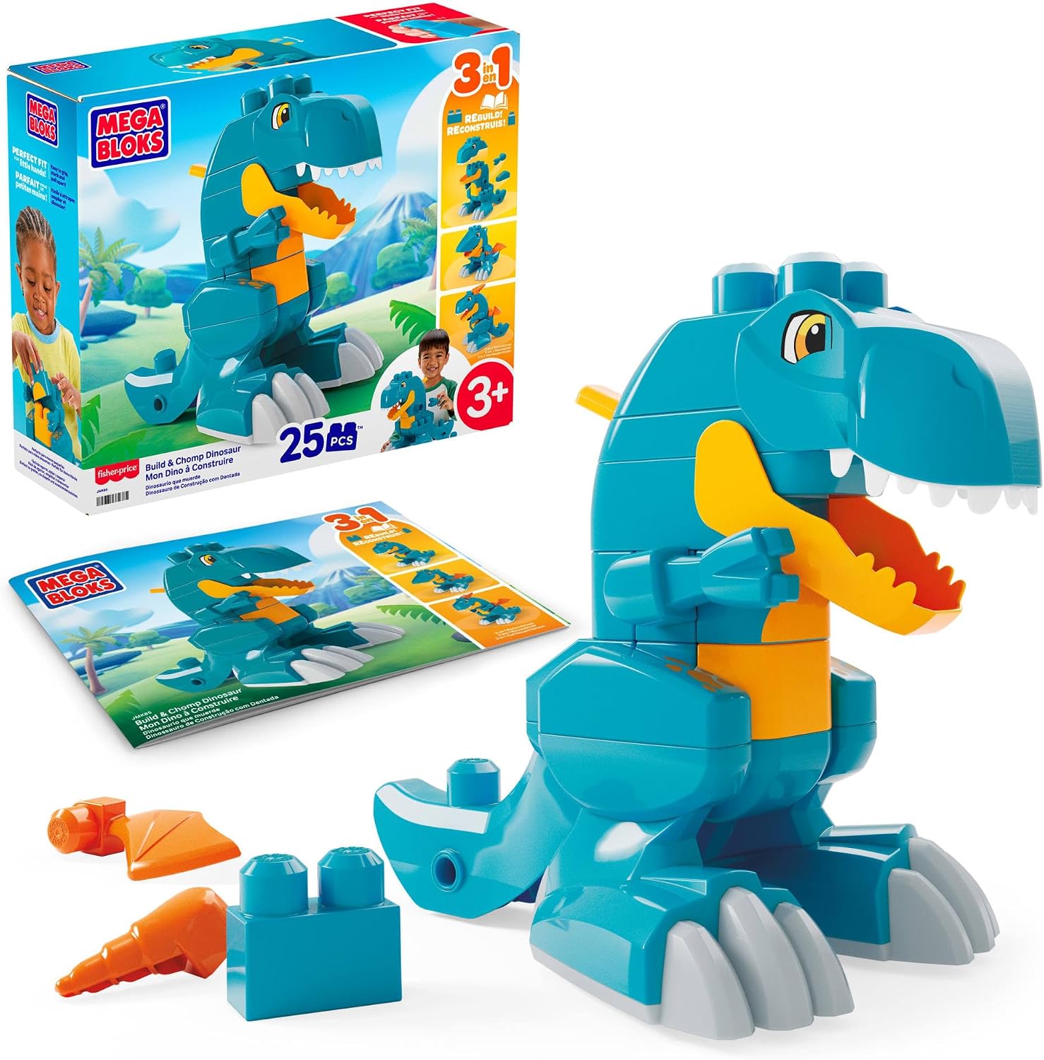 MEGA BLOKS Fisher-Price Klocki Jeżdżący dinozaur do zbudowania