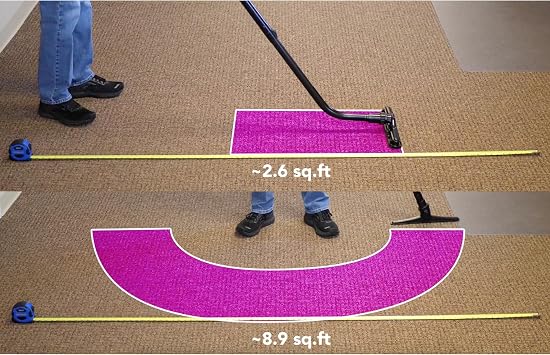 Commercial Scalloped Felt Hard Floor Vacuum Attachment with Telescopic Wand