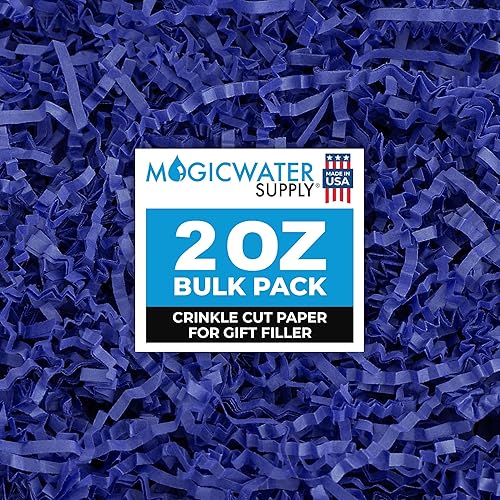 Miniatura 43 de MagicWater - Papel de corte arrugado para cestas de regalo, 2 onzas, verde militar, perfecto para relleno de papel triturado, relleno de cestas