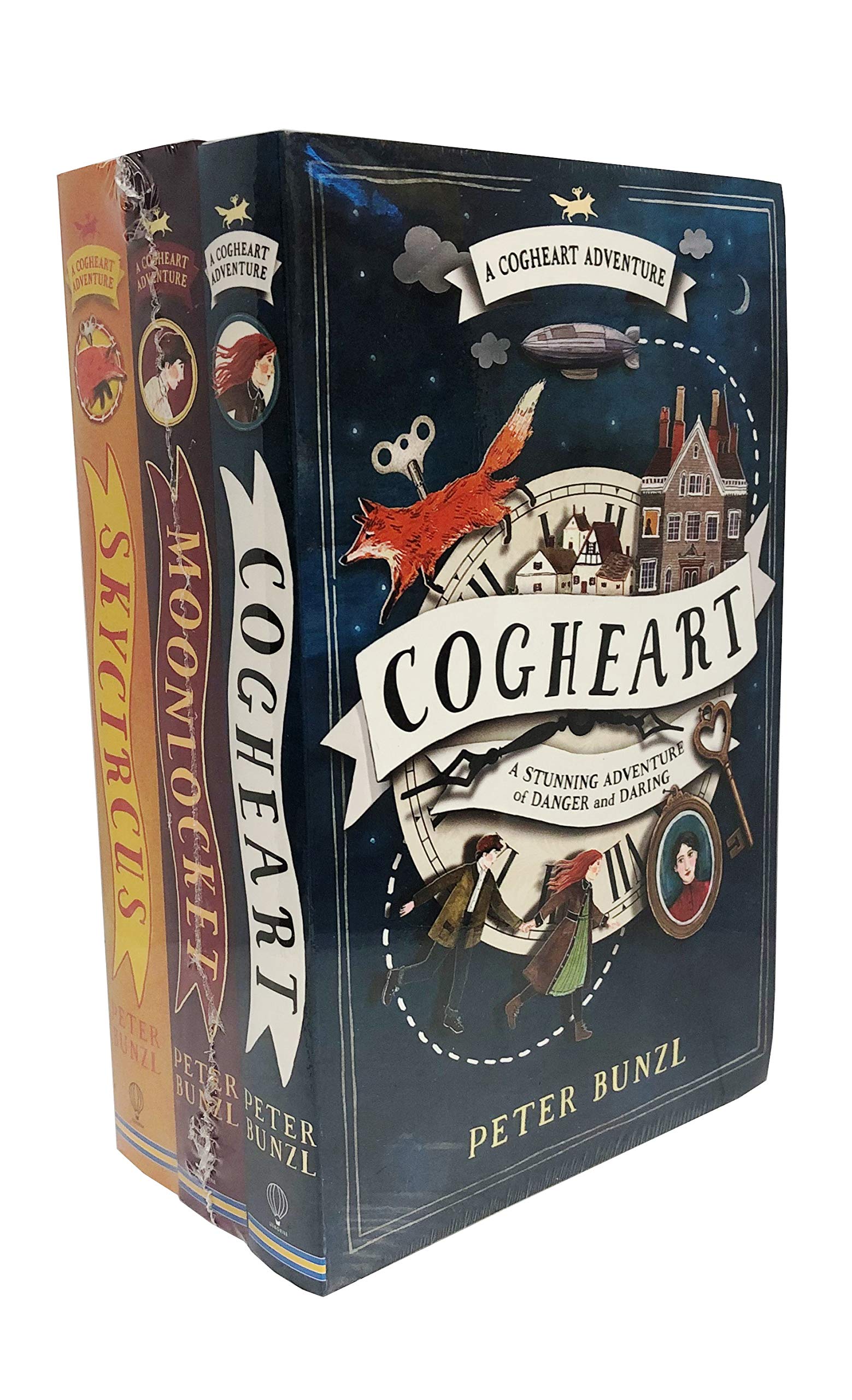 Peter Bunzl A Cogheart Adventure 3 Books Collection Set (Cogheart, Moonlocket, Skycircus)