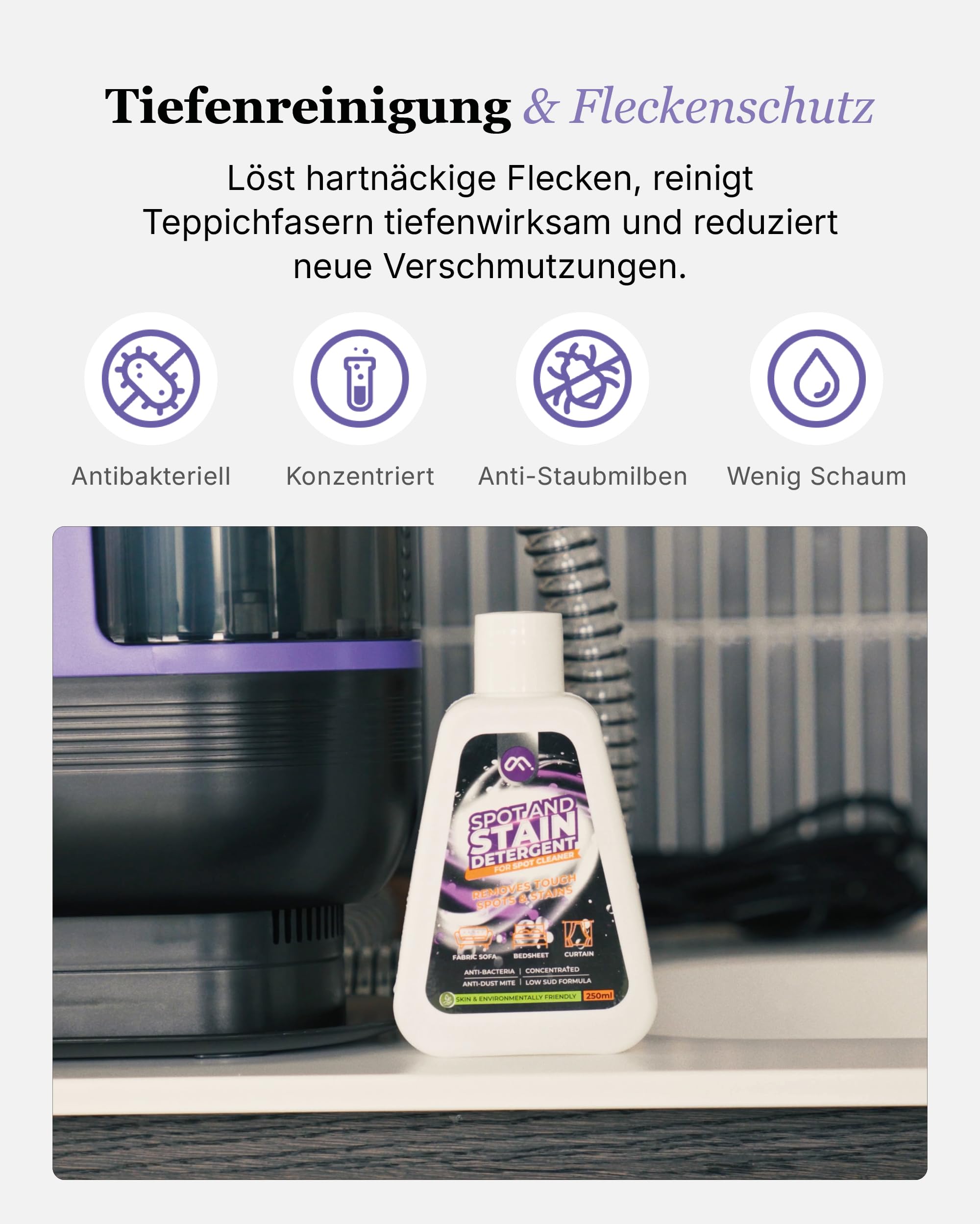Motionflow Reinigungslösung 500ml – Für Teppichreiniger & Fleckenentferner geeignet