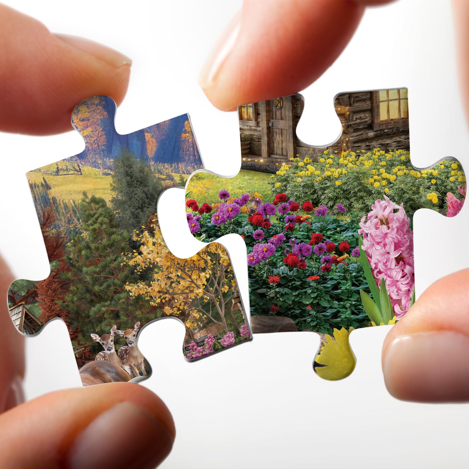 Pretty Scenic Nature Landscape Jigsaw Puzzle 1000 Piece for Adult, Beautiful Sunflower Colorful Flower Jigsaw Puzzles, Funny Horse Aesthetic Plant Puzzle - Image 4