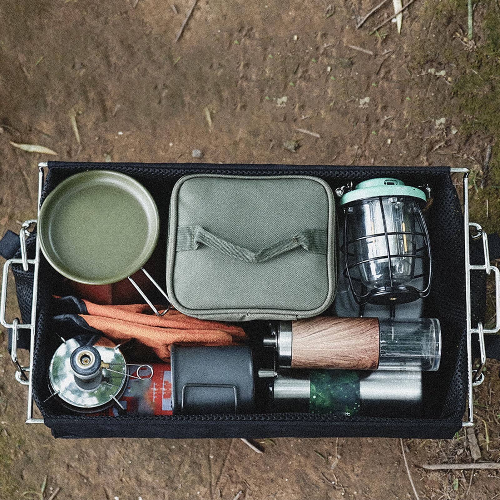 Tragbare, faltbare Aufbewahrungskörbe, Campingtischtasche, idealer Behälter für Picknicks im Freien, Campingausrüstung, Reiseutensilien und Zuhause