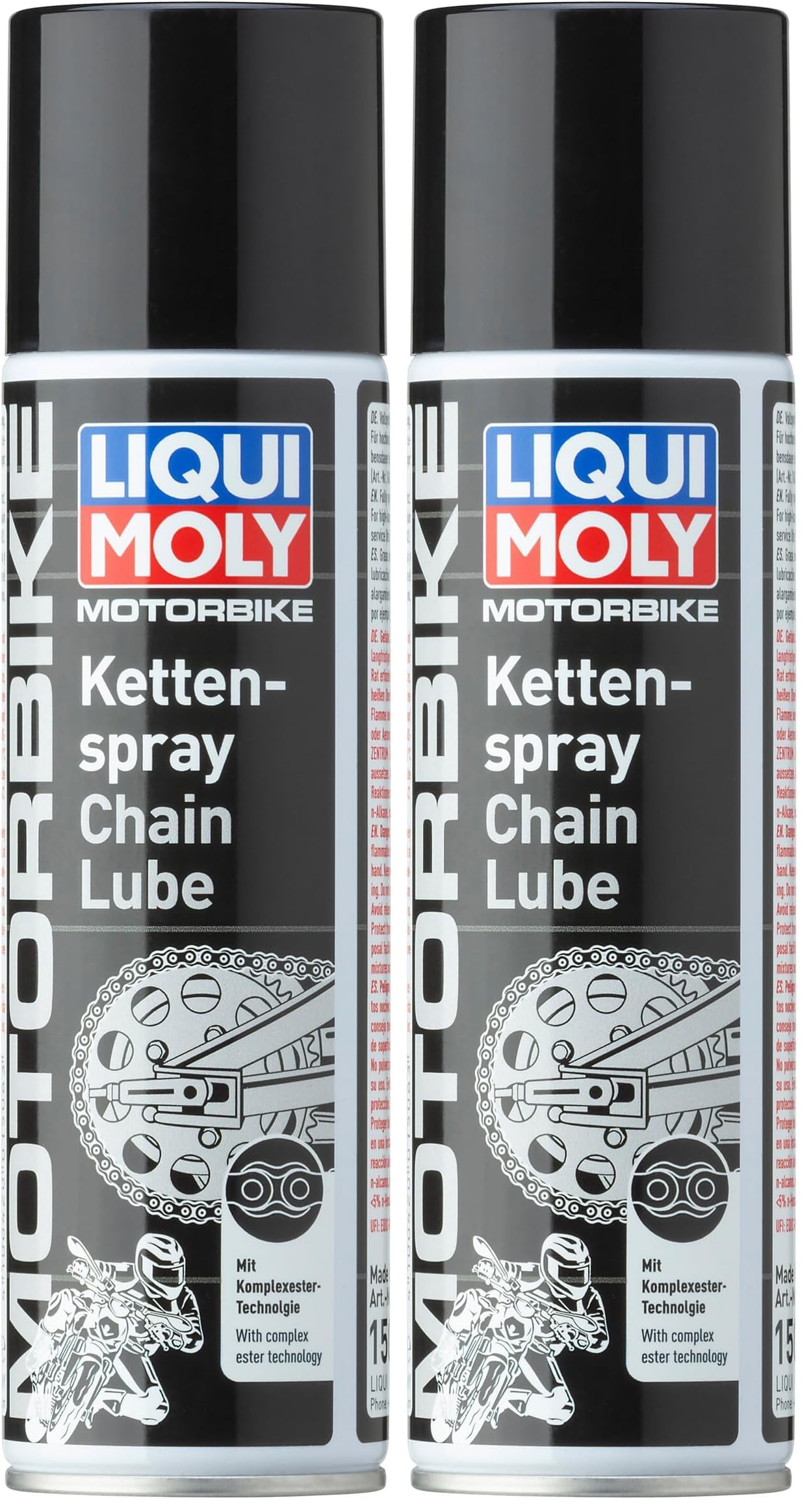 LIQUI MOLY Motorbike Chain Lube | 250 ml | Motorrad Haftschmierstoff ohne Kupfer | Art.-Nr.: 1508 (Packung mit 2)