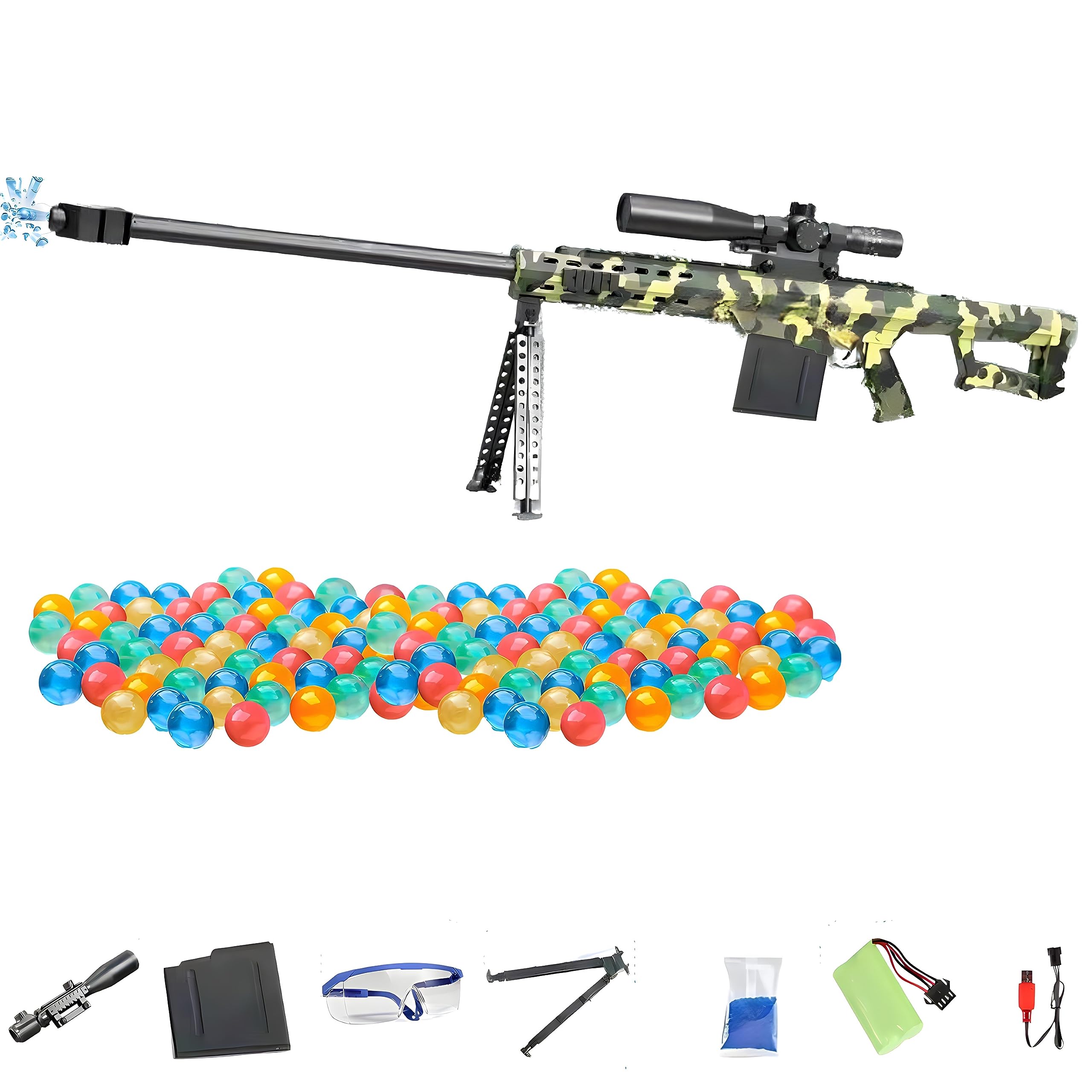 Buy CARTYRA Automatic Electric Gel with Blasting Bullets M82 Sniper Gel Blaster Gel Bullet