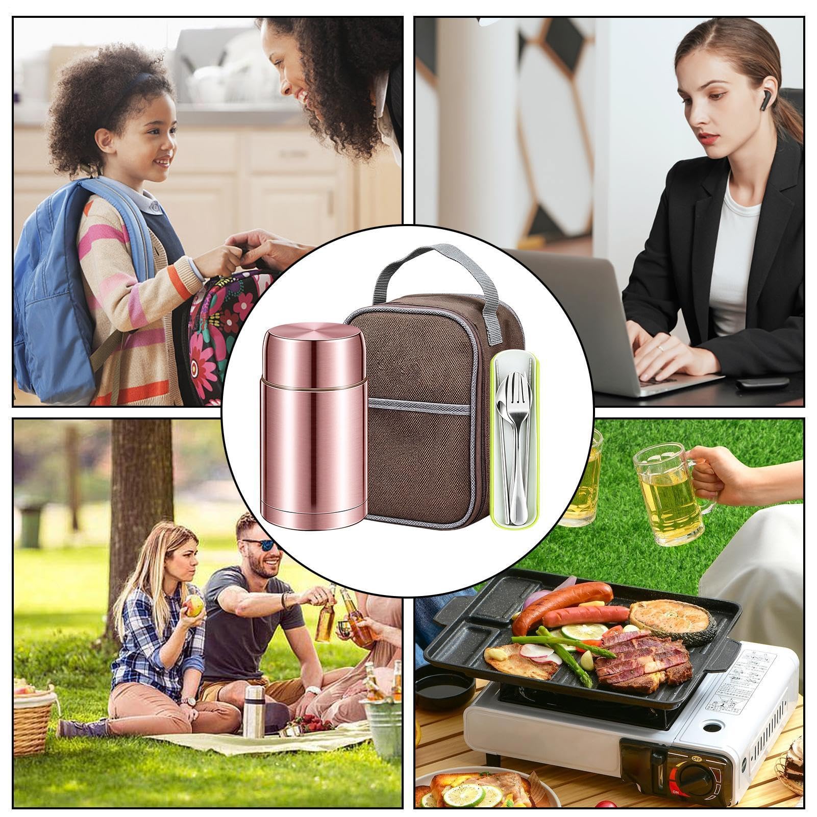 Termo isotérmico para comida termo de acero inoxidable aislado y hermético