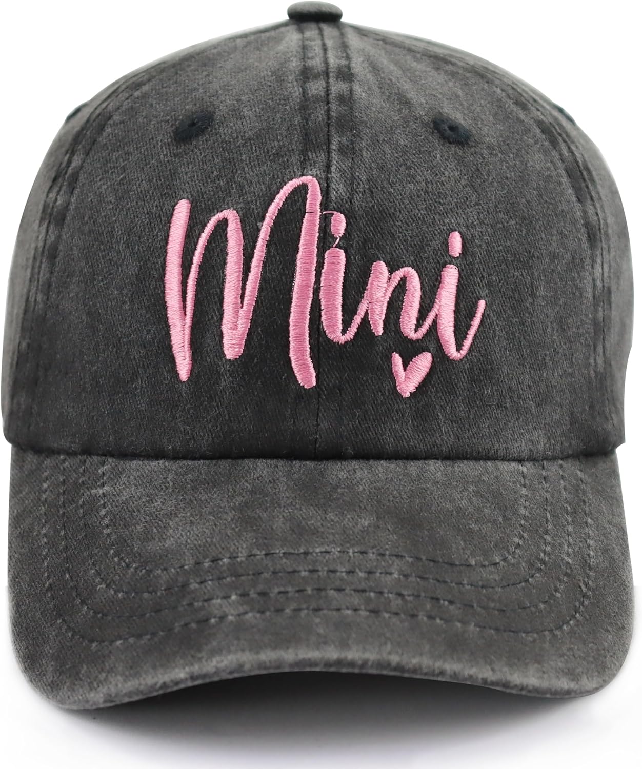 Mama and Mini Hats, Adjustable Cotton Embroidered Parent-Child Baseball Caps, Set of 2 Matching Mom and Daughter Hats - Image 3