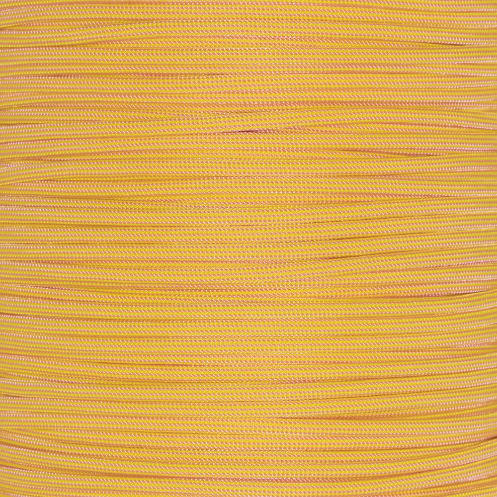 Paracord Planet 1000 Foot Spools of 550 Type III 7 Strand Paracord (Rose Pink w/Canary Stripes 1000 Foot Spool) โ image 1