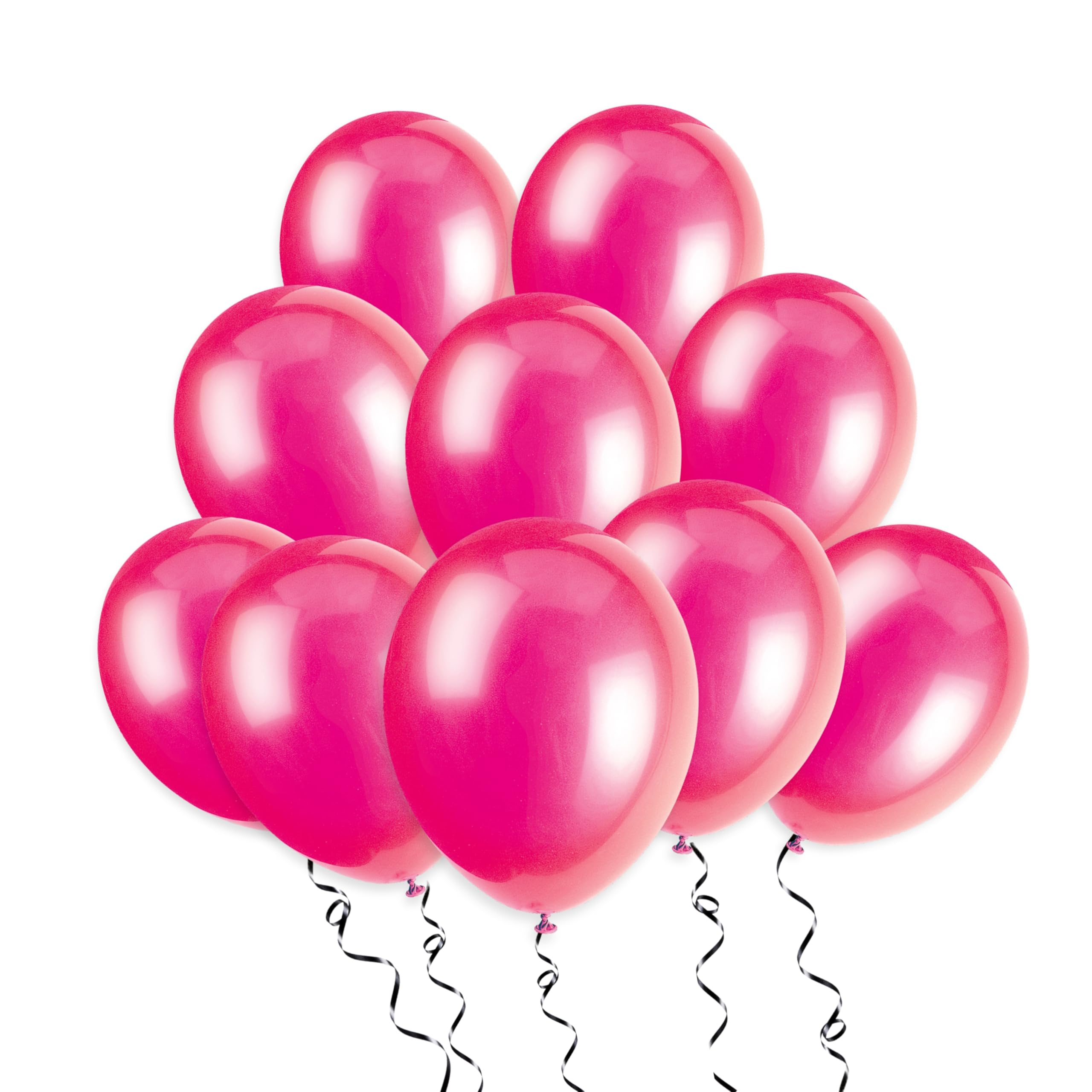 Fuschia Pink Premium Latex Balloons (30cm) Pack of 10 - Party Decorations for Celebrations and Events