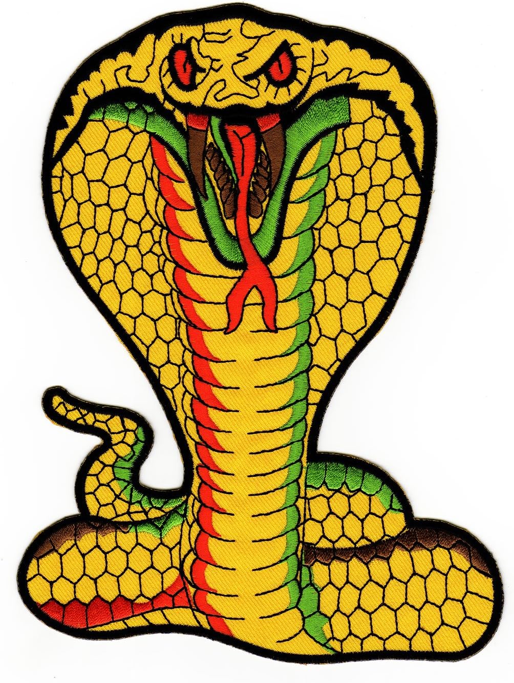 Backpatch Snake Cobra XXL Jacket Biker Back Patch Sew-on Iron-on Patches Embroidered Applique