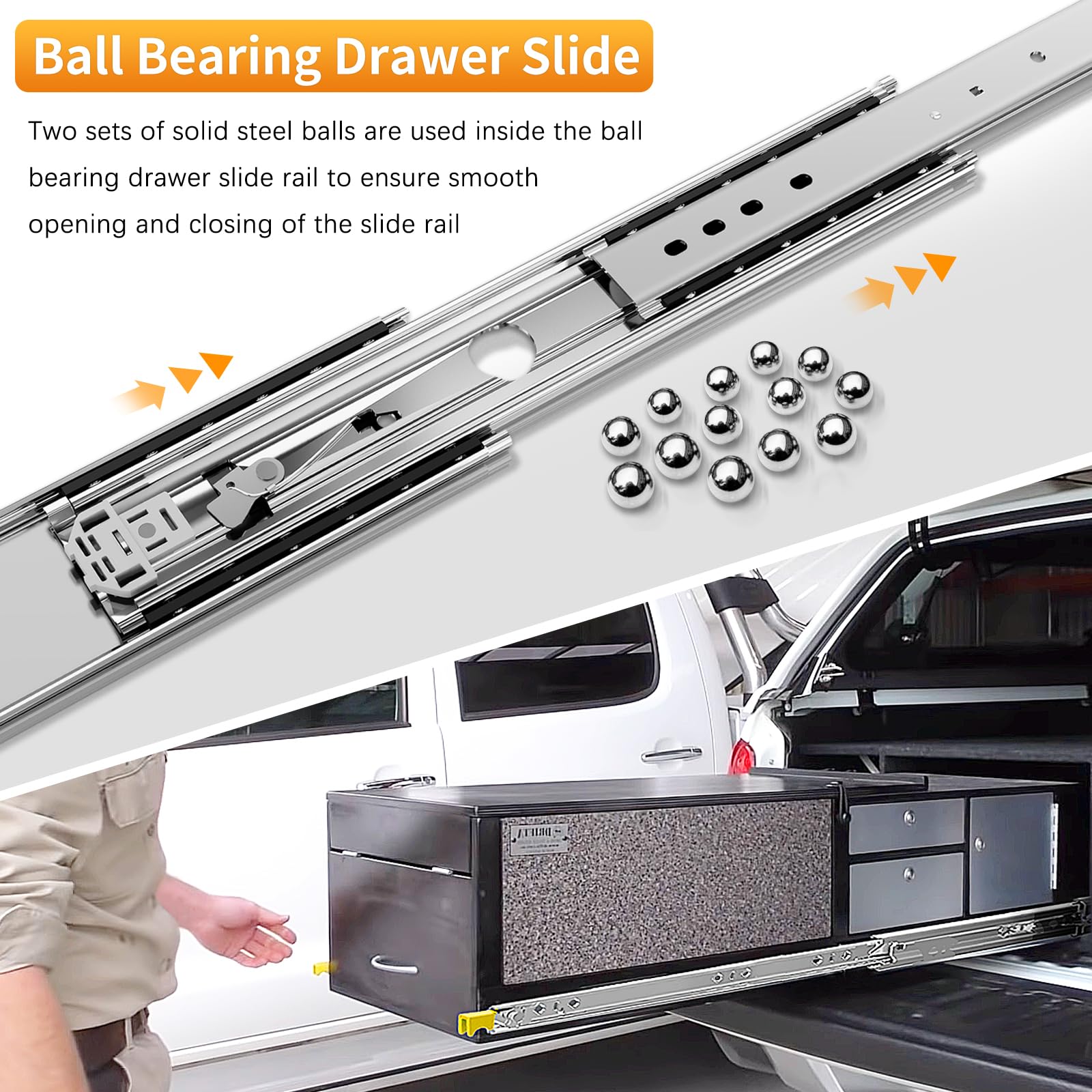 heavy duty ball bearing drawer slides vs truck bed slide kits