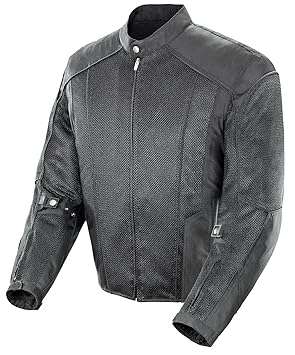 Power Trip Gauge Mesh Men's Motorcycle Jacket (Black, Large)