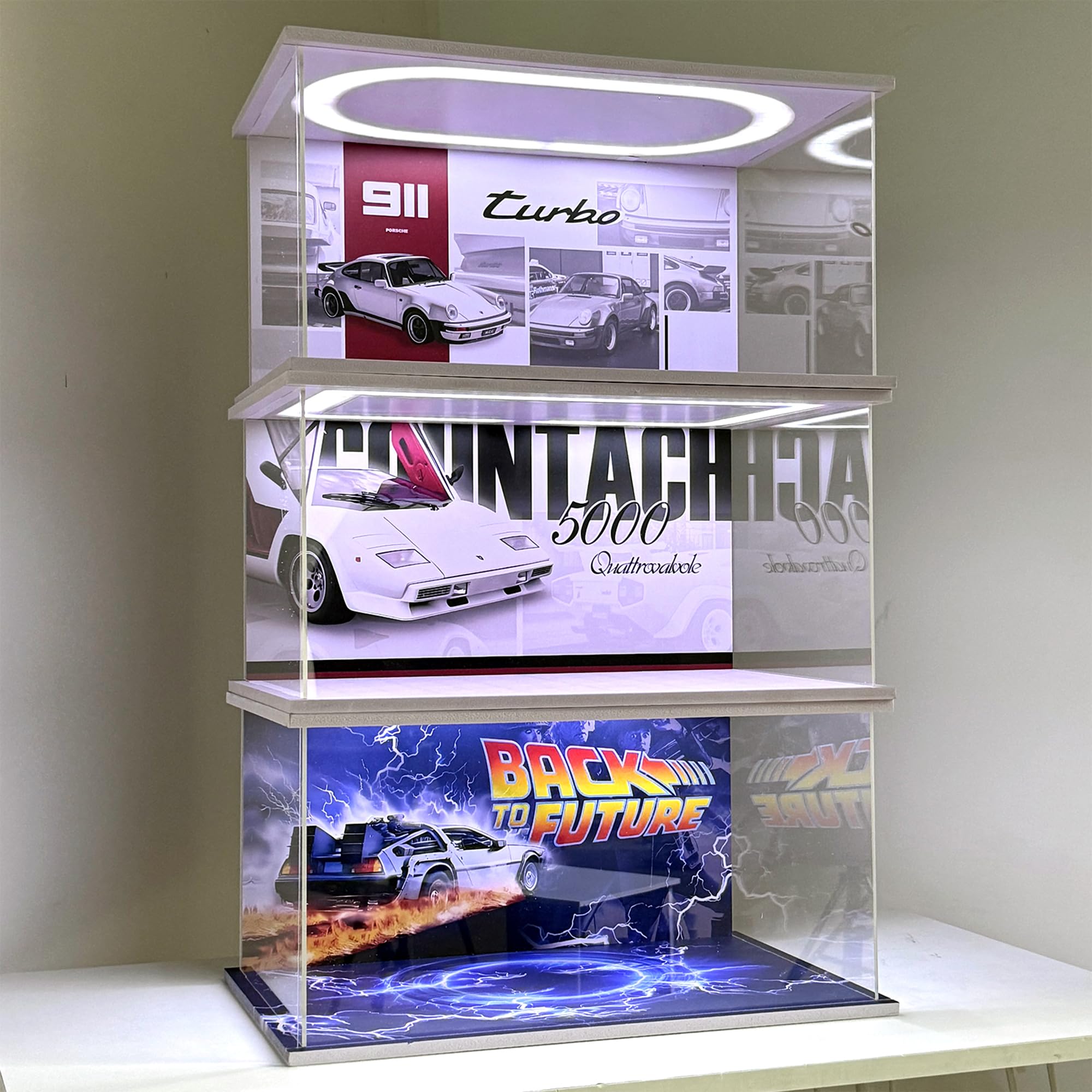 Vitrina acrílica con luz para LEGO Porsche 911 (10295)
