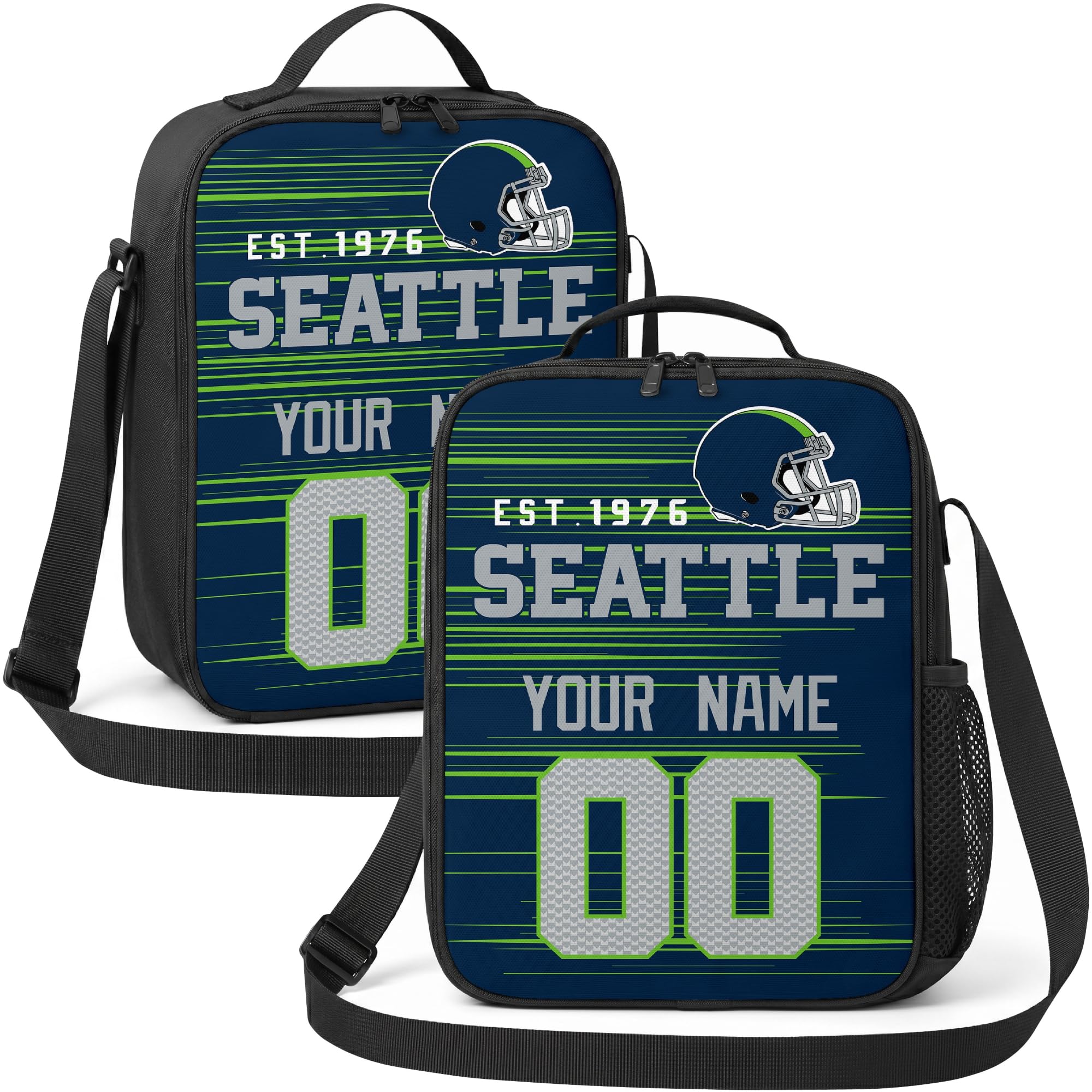 Seattle Lunch Bag Custom Name and Number Personalized Gifts