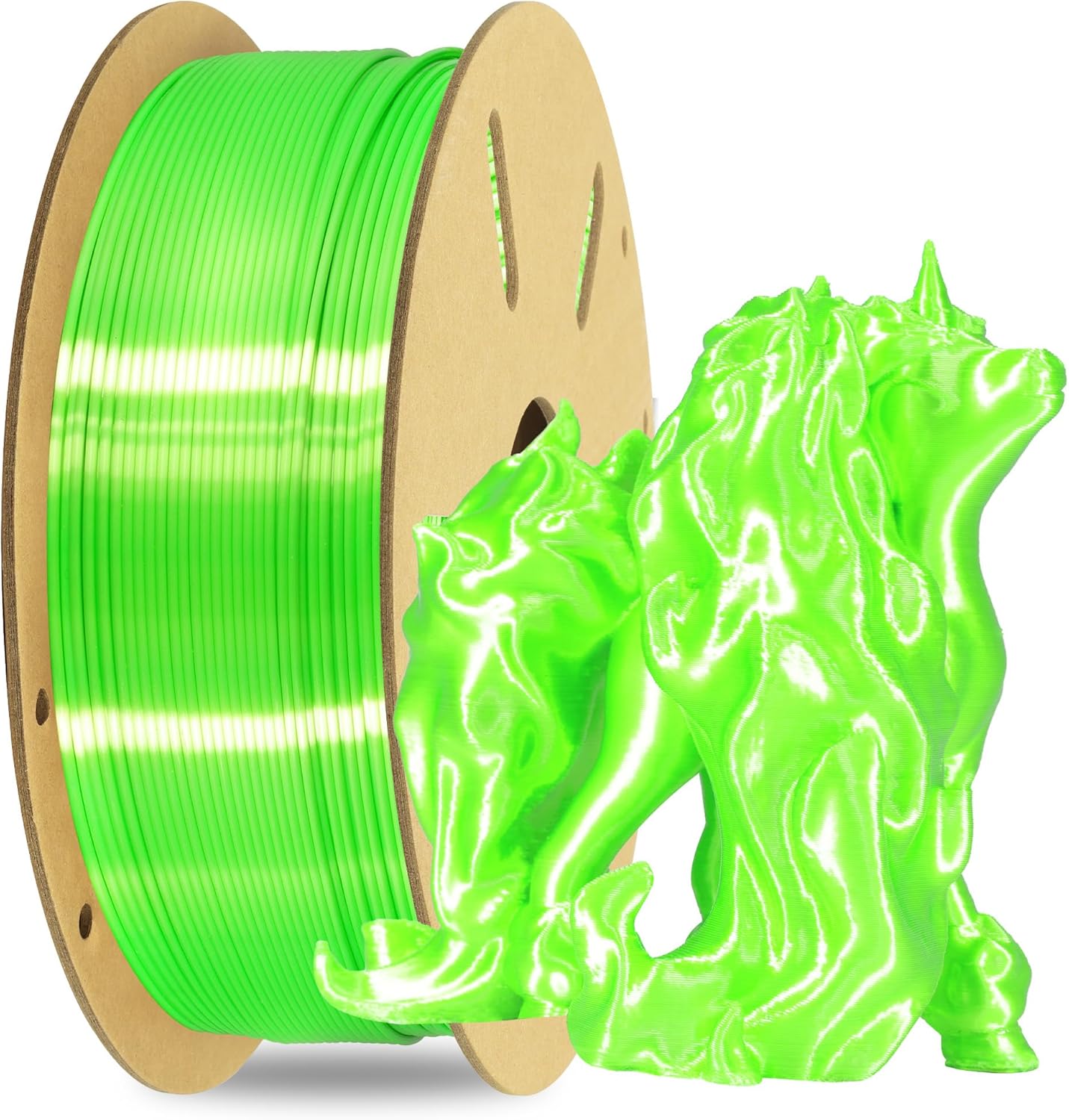 4 Spools Glowing in Dark PLA Bundle, Glow in Dark Green Blue Purple Fast Color Change Rainbow, Each Spool 0.25kg, 4 Spools, Total 1KG Dark Fluorescent PLA 3D Filament