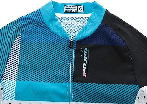 Miniatura 4 de Camiseta de ciclismo para mujer, manga corta, con 4 bolsillos, reflectante, tallas S-3XL