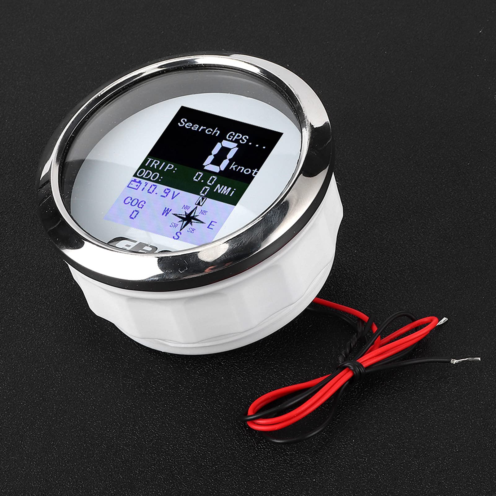 compteur de vitesse pour bateau,compteur de vitesse gps,Compteur de Vitesse Marin 3 3/8 Comp, Compteur de Vitesse GPS de 85 Mm, Ingénieur de Bateau de Voiture, Jauges Numériques étanches en Acier Inox