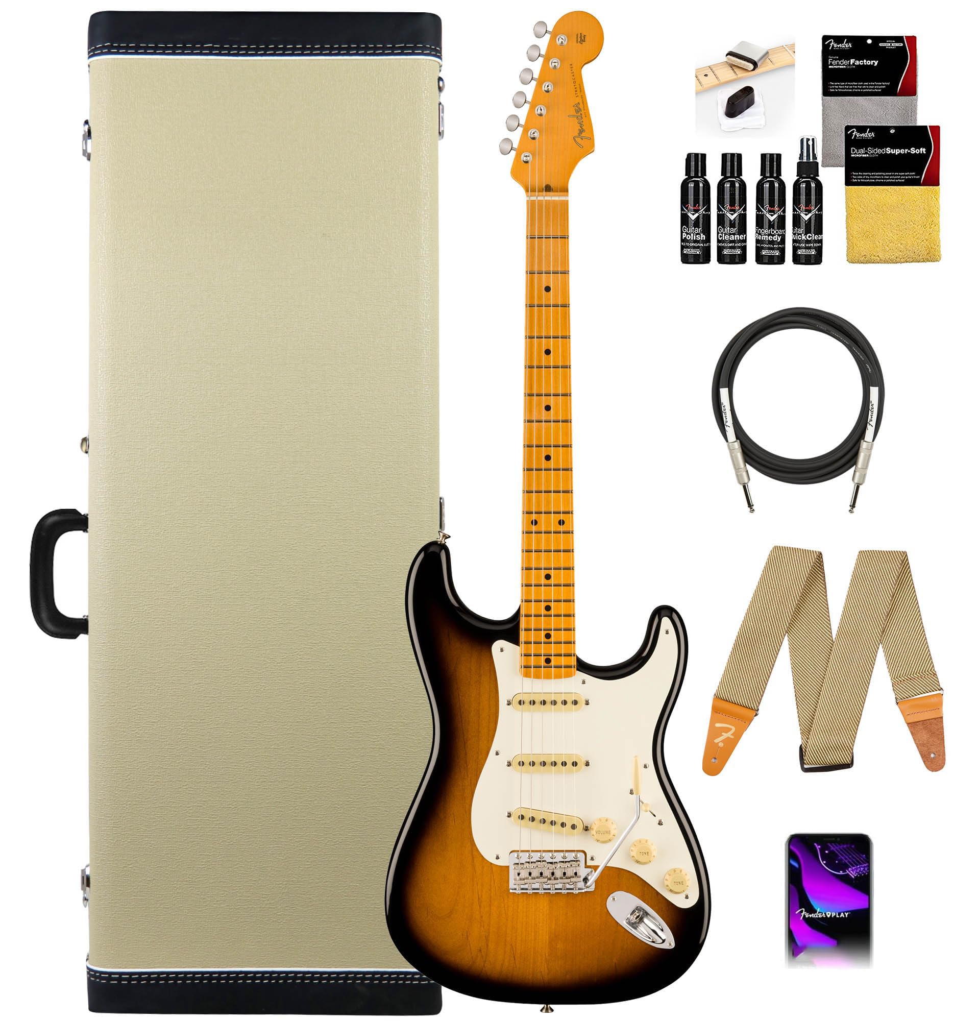 Amazon.com: Fender Eric Johnson Stratocaster - 2-Color Sunburst