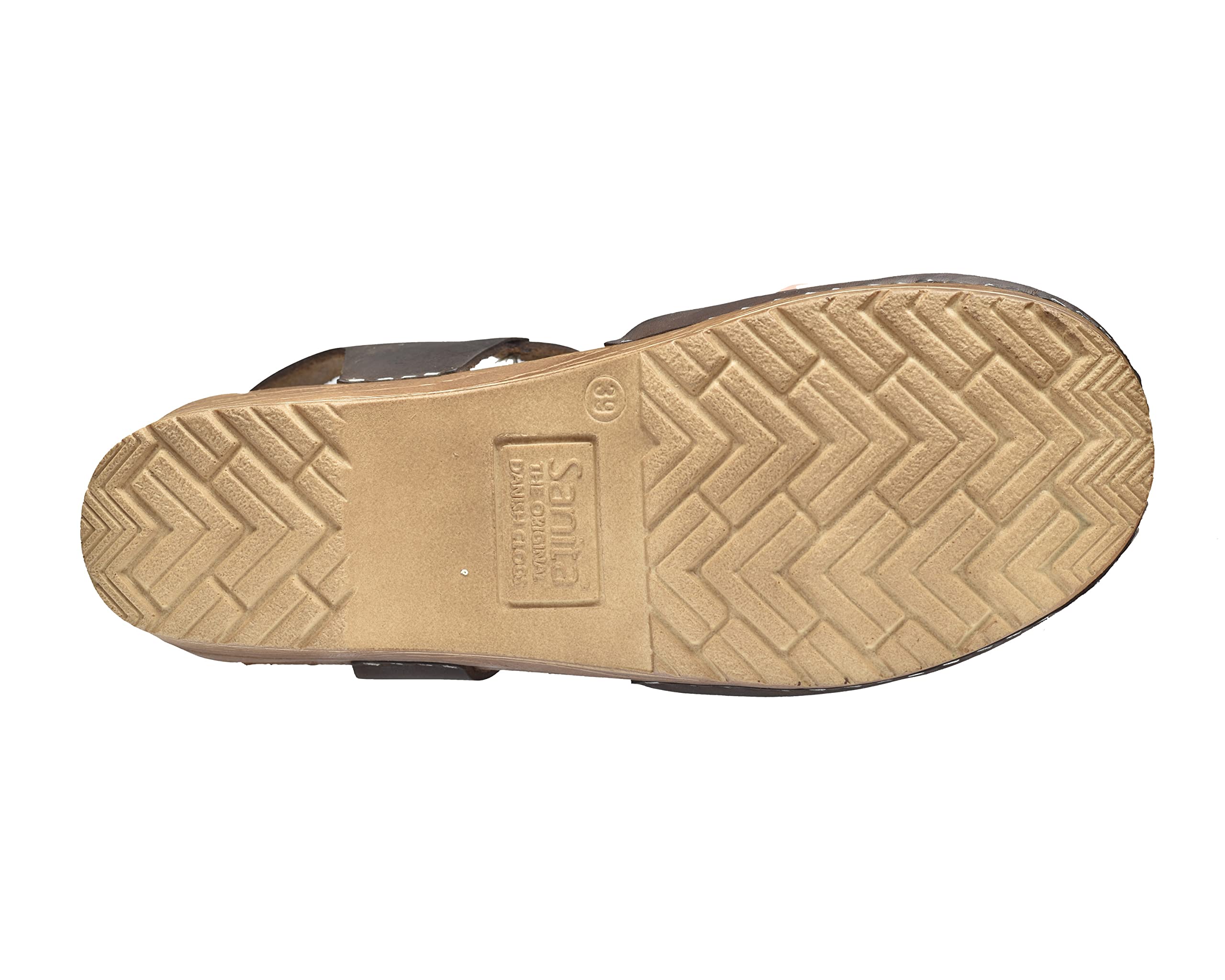 Sanita Sansi | Sandali Originali Fatti a Mano in Pelle Flessibile | Cinturino alla Caviglia | Plantare anatomico con Morbida Schiuma | Marrone Antico | 36 EU
