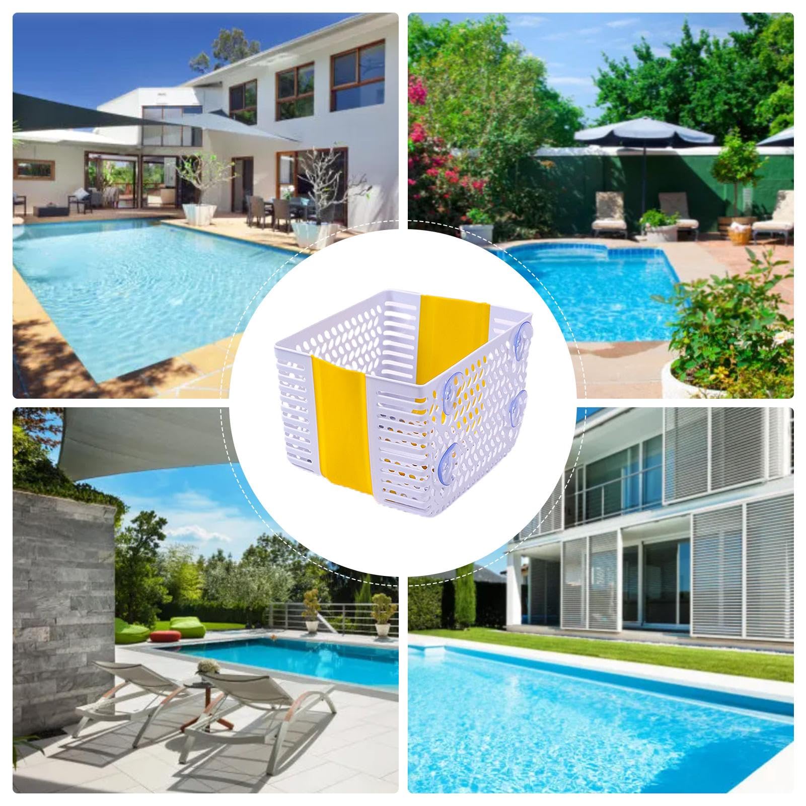 Panier De Rangement Latéral Pour Piscine Hors Sol – Grand Format, Robuste En ABS, Idéal Pour Accessoires, Serviettes Et Boissons