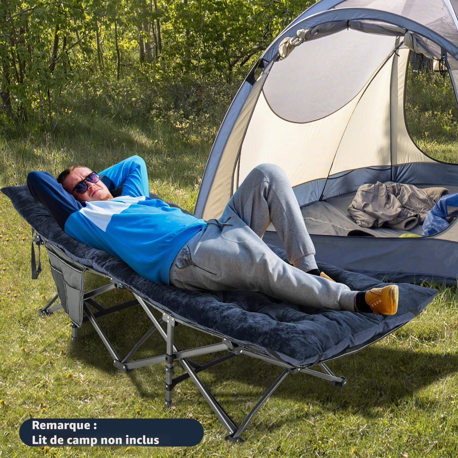 SOARS Coussin pour Chaise Longue 190 x 70 cm, Rembourrage de 7 cm d'épaisseur pour Transat, Chaise Longue, Chaise Longue de Jardin, Lit de Campagne (Bleu Foncé)