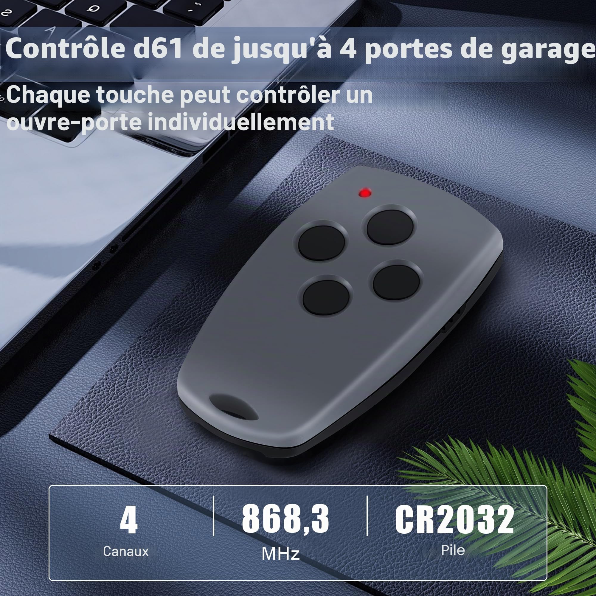 pepape 2 pièces télécommande de Porte de Garage pour Marantec D304-868, D302-868, D384-868, D321-868, D323-868, Compatible avec la télécommande Marantec Digital 868.3 MHz