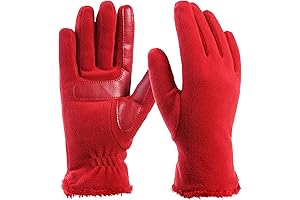Women's Fleece Gloves with Smart Touchscreen Compatibility and Warm Microluxe Lining for Winter Wear
