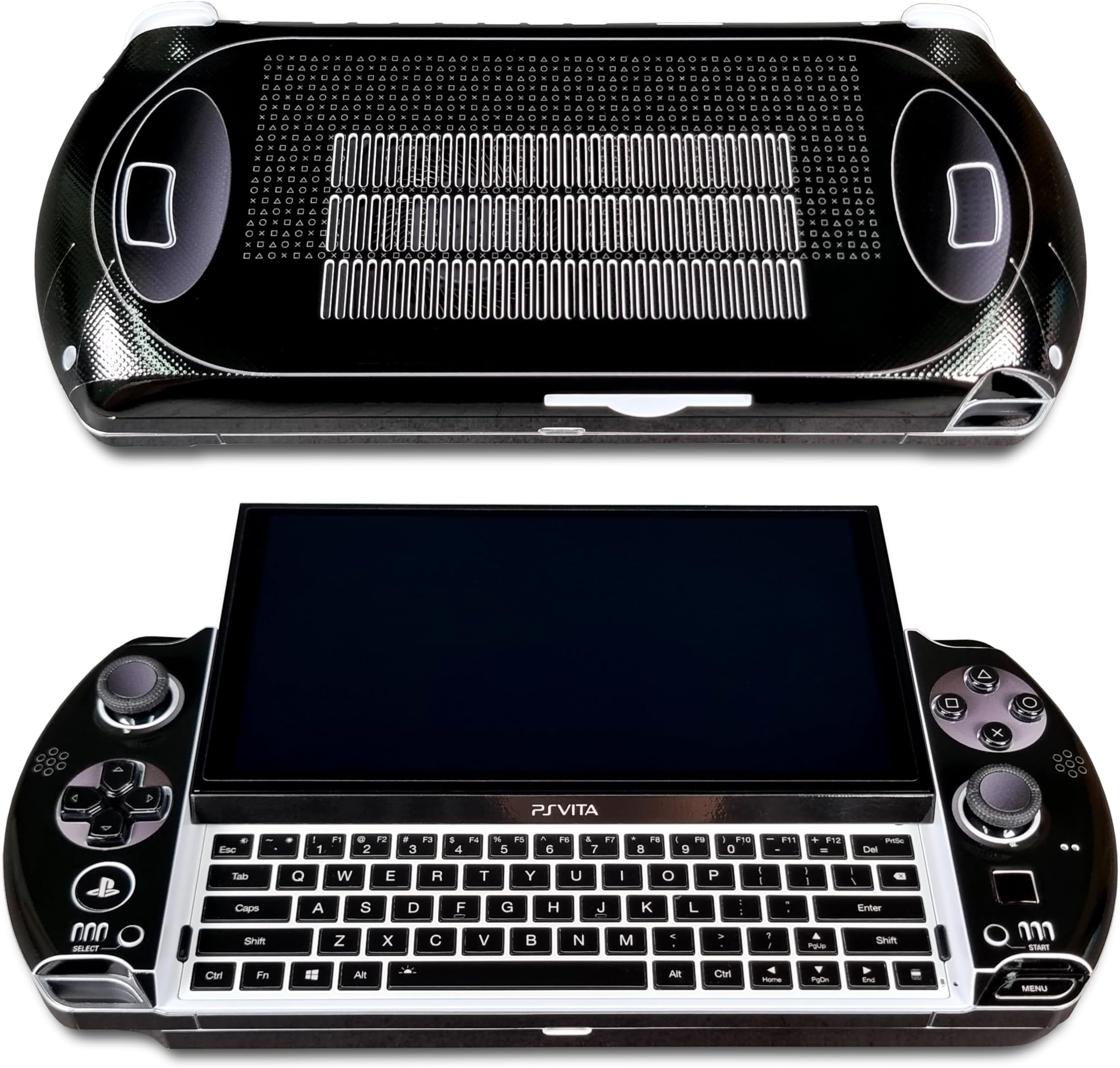POP SKIN GPD Win 4 Matte, PSP 3000 Black Edition, Full Wrapping Matte Vinyl for GPD Win 4 (Designed) Compatible with Both USB A Version and Oculink Version.