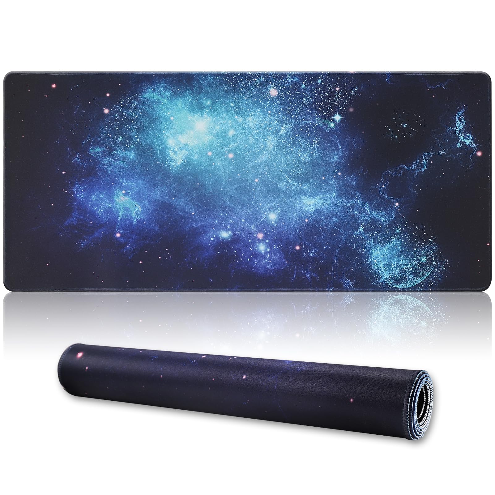 Cmhoo XXL Gaming Mouse Pad 35.4x15.7 Professional Large Mouse Pad & Computer Game Mouse Mat-90x40 Spacebluedot
