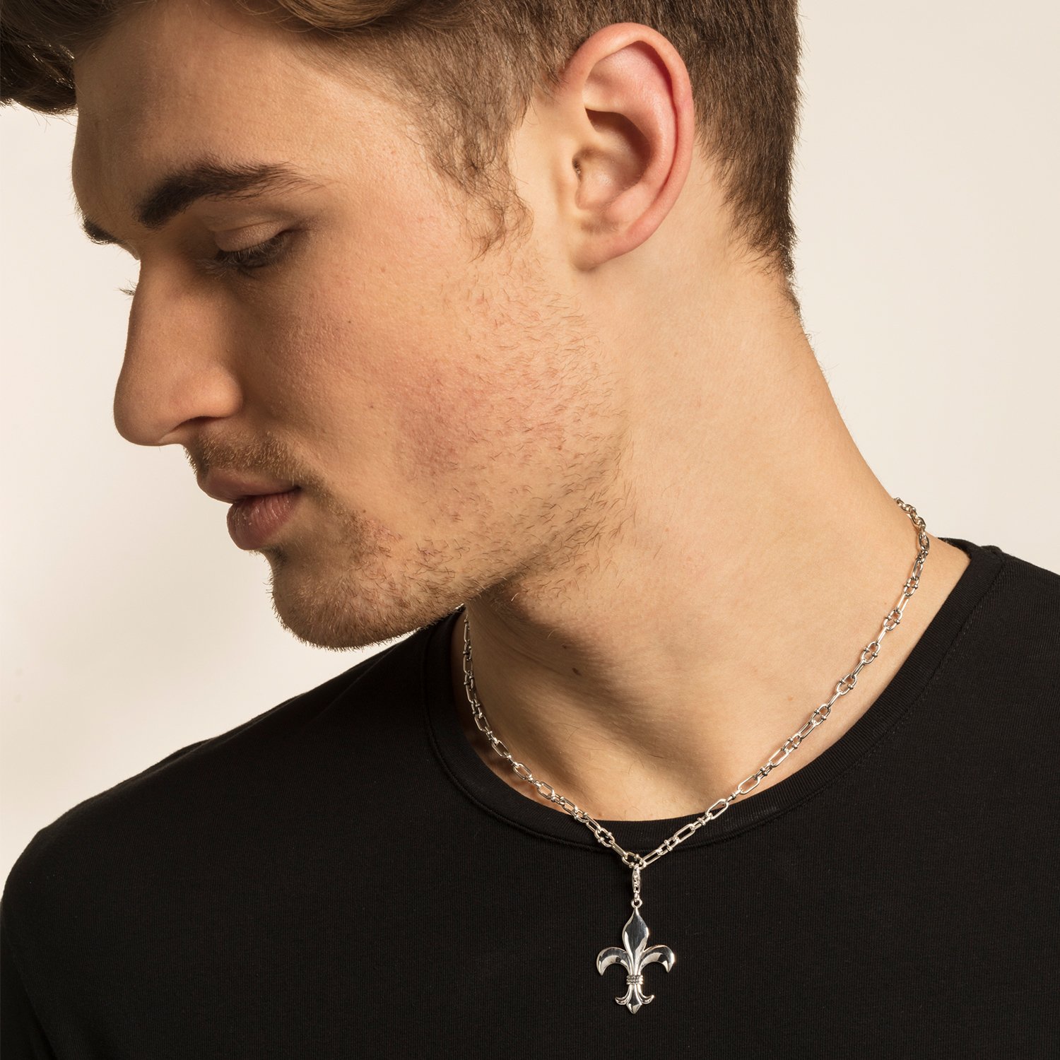Thomas Sabo Femme Homme Charm Pendentif Fleur de Lys Charm Club Argent Sterling 925 Y0015-637-21