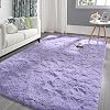 Pettop Fluffy Lavender Purple Rug for Bedroom Living Room, 3x5 Feet Rectangle Plush Fuzzy Carpet for Girls Kids Boys, Non-Slip and Washable Rug for Nursery Classroom, Home Decor