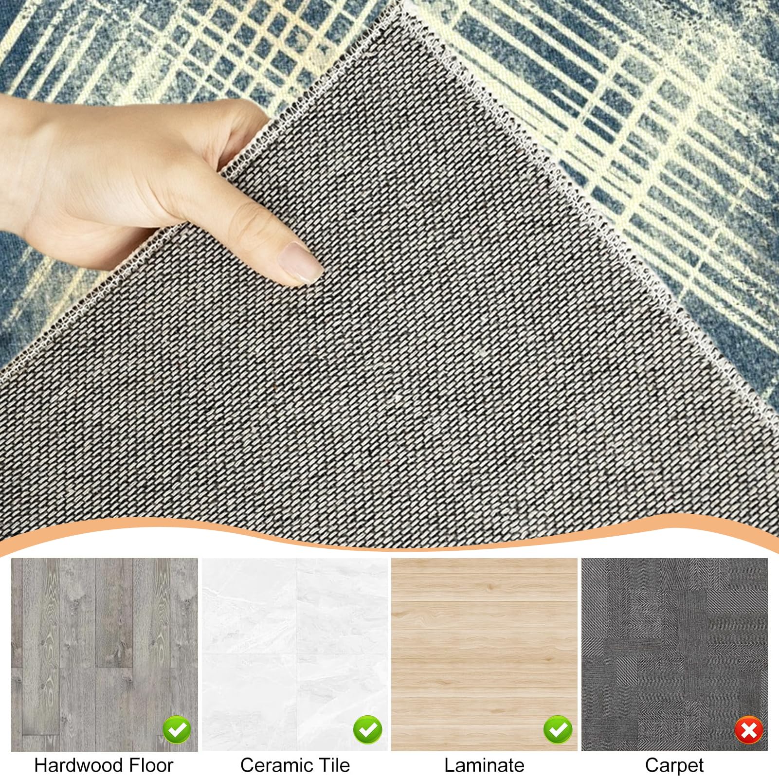 Tappeto Sedia Ufficio, Tappeto Salvapavimento Antiscivolo, Tappeto Sedia Gaming, Tappetino per Sedia da Scrivania, Tappetino Protettivo per Pavimenti Duri, Tappeto per Sedia con Ruote 150 x 180 cm