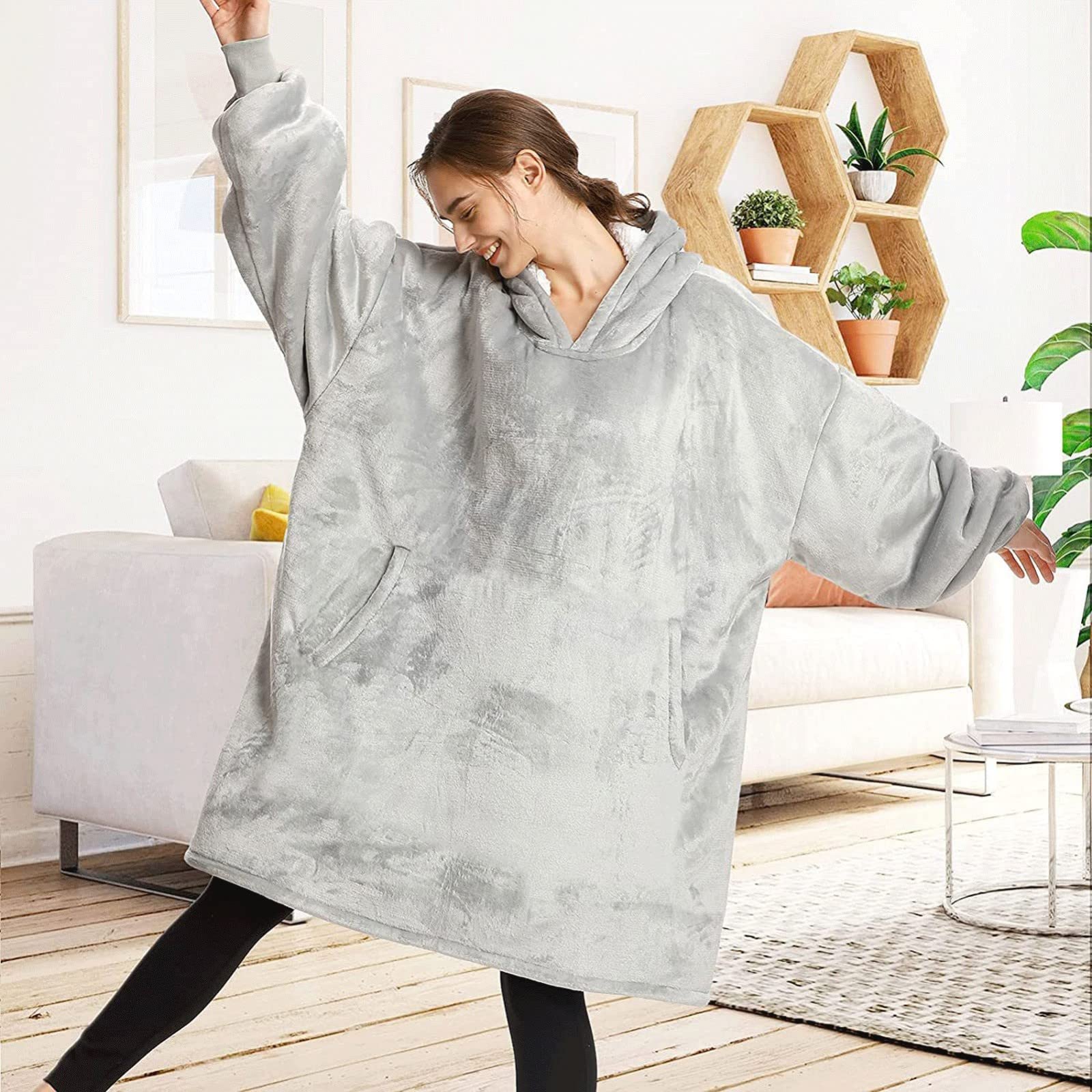 Oversized Hoodie Blanket Hoodie Kuschel Pulli Decke Oversize