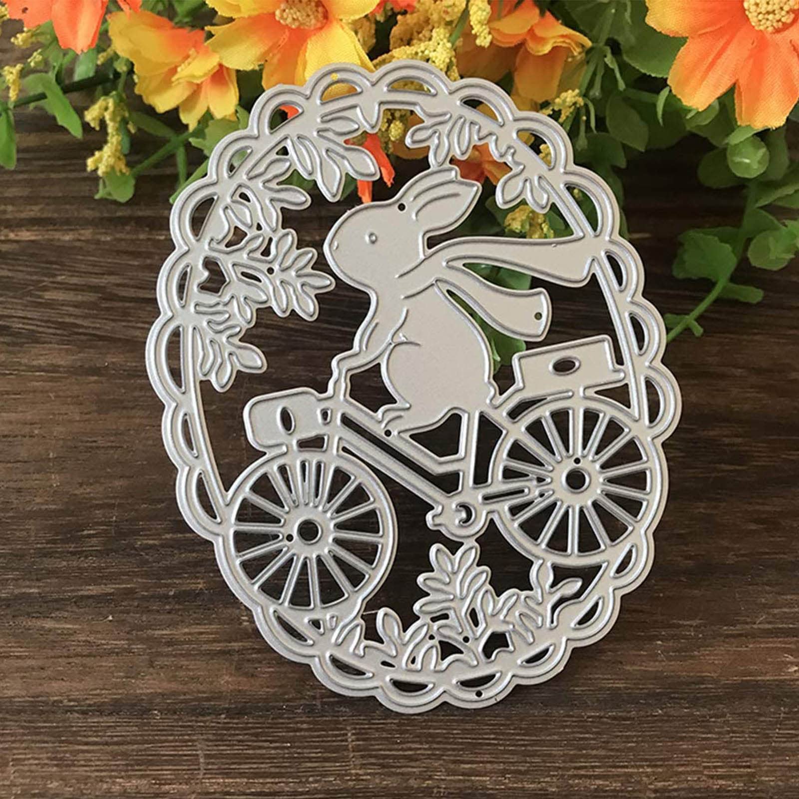 Matrices De Découpe En Métal De Lapin D'oeufs De Pâques Modèle De