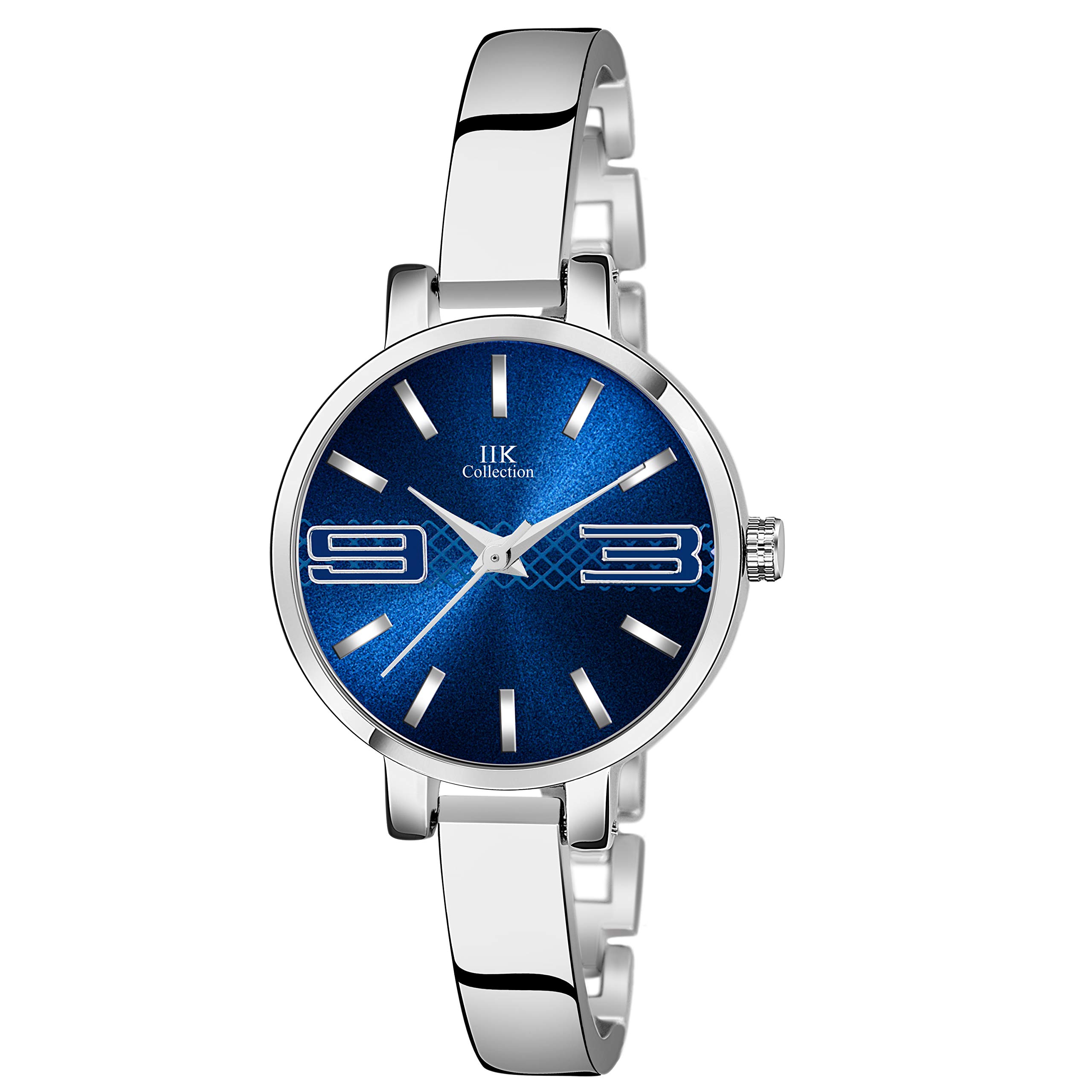 IIK COLLECTION Analogue Blue Dial Silver Bracelet Girls & Womens Wrist Watch (IIK-3077W) (B08QW1KC4F) Amazon Price History, Amazon Price Tracker