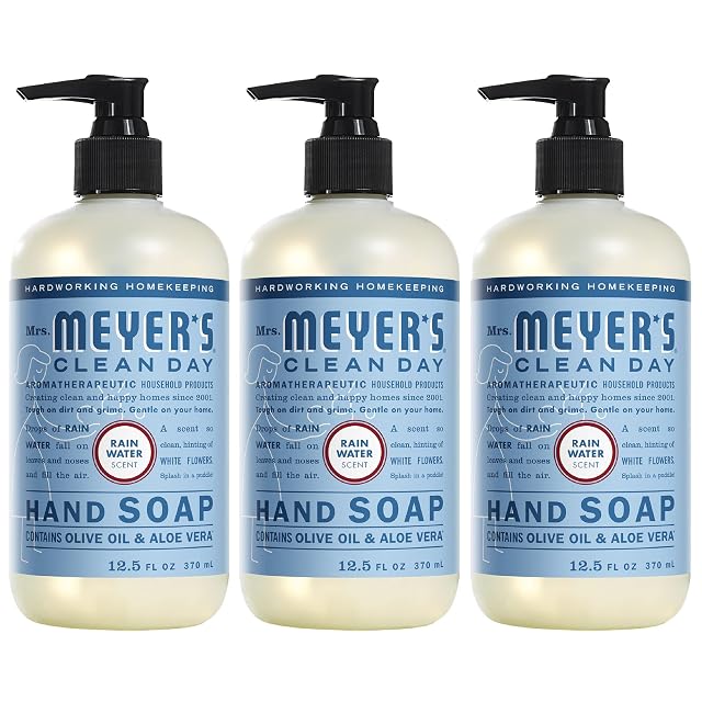 MRS MEYERS CLEAN DAY Hand Soap Made with Essential Oils Rain Water 12 5 fl oz - Pack