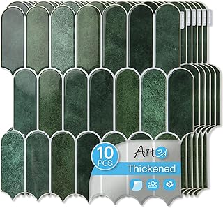 Art3d 12 x 12 Inch Heavy-Duty Peel and Stick Backsplash, Self-adhesive W...