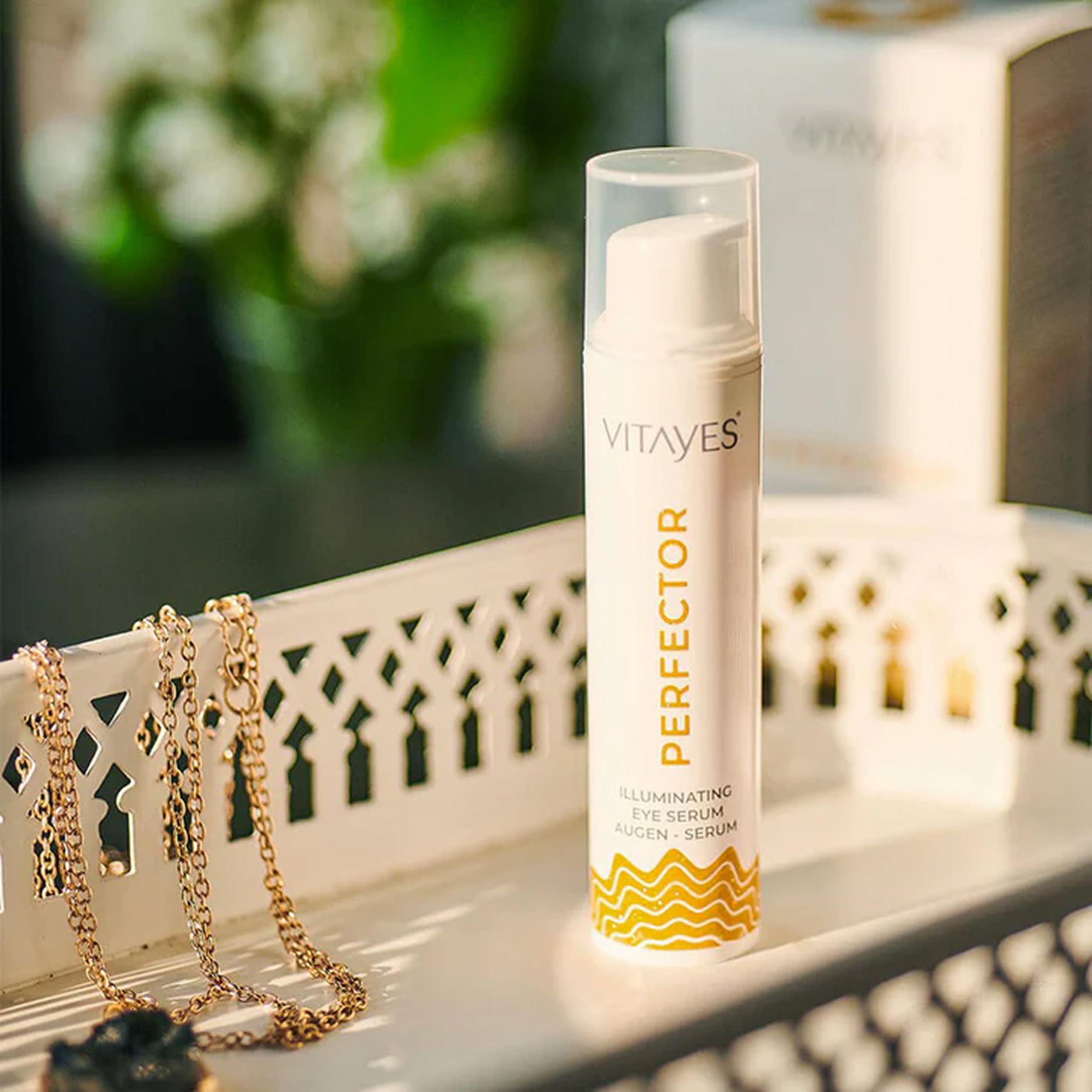VITAYES Skincare Set Vegan - Instant Ageback 20 ml Mit Soforteffekt - Perfector Augenserum 15 ml - Anti Aging Gesichtscreme und Augenpflege Routine für Sichtbar Gepflegte Haut - für alle Hauttypen
