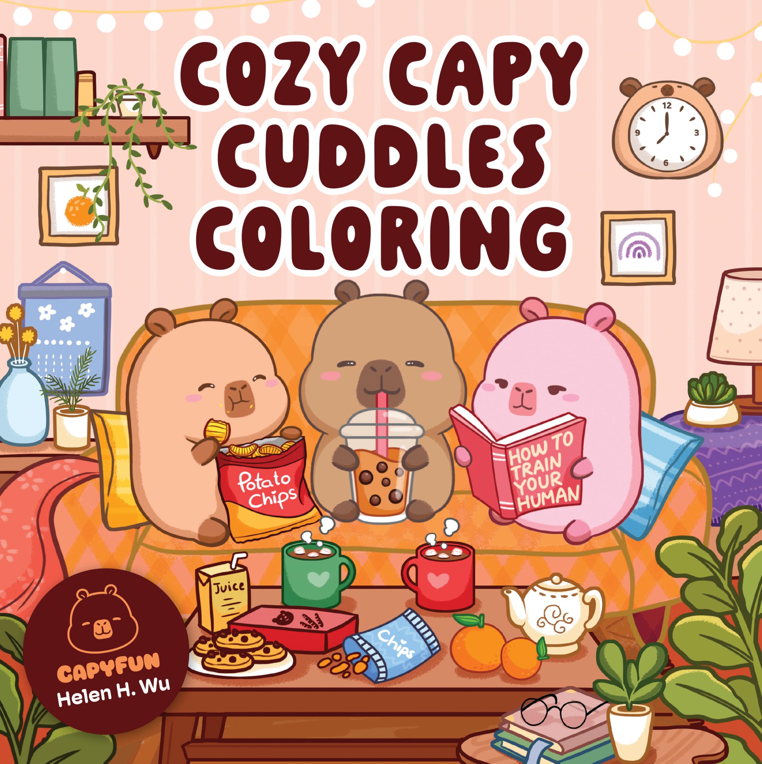 Cozy Capy Cuddles Coloring: Kawaii Capybara Coloring Book: Adorable Animal Designs for Relaxation, Calm, and Creative Fun (Cozy Capy Coloring)